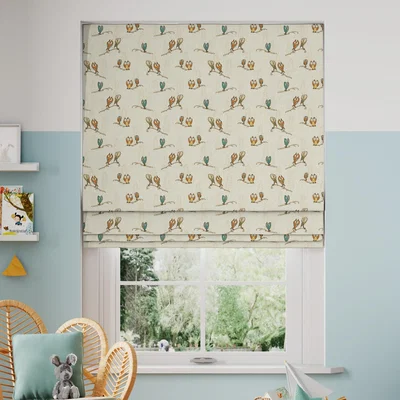 Dunelm Quirky Owls Made to Measure Roman Blind Quirky Owls Natural