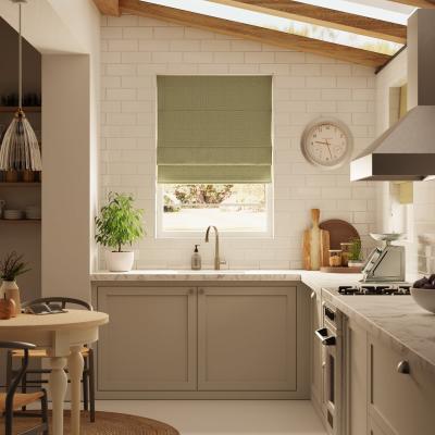Dunelm Diamond Recycled Olive Roman Blind Green
