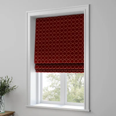 Dunelm Trellis Made to Measure Roman Blind Trellis Rosso