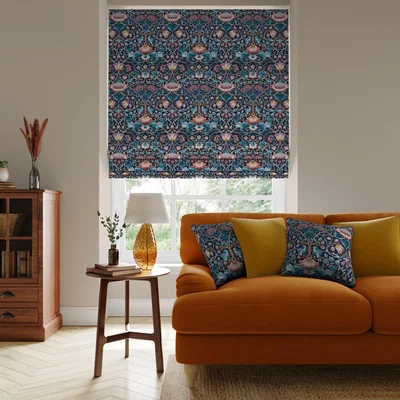 Dunelm William Morris At Home Lodden Velvet Made to Measure Roman Blinds Lodden Velvet Dewberry