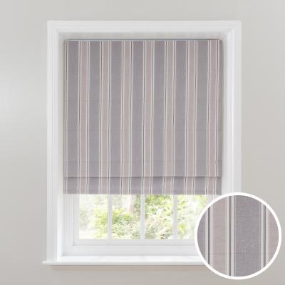 Dunelm Padstow Grey Stripe Blackout Roman Blind Grey