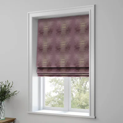 Dunelm Shimmer Made to Measure Roman Blind Shimmer Aubergine