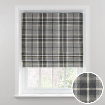 Dunelm Highland Check Dove Grey Blackout Roman Blind Dove (Grey)