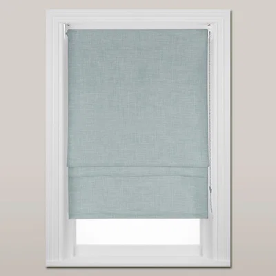 John Lewis John Lewis & Partners Hessian Blackout Roman Blind, Duck Egg