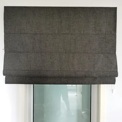 The Range Roman Matte Velvet Blackout Blind - Grey
