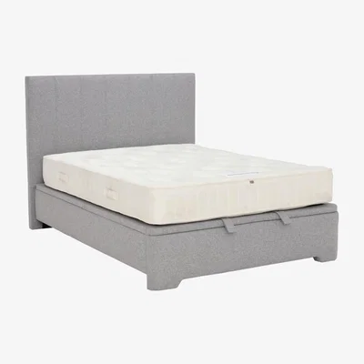 Barker and Stonehouse Cosima Storage Ottoman Bed Frame, Grey Fabric | King | Barker & Stonehouse