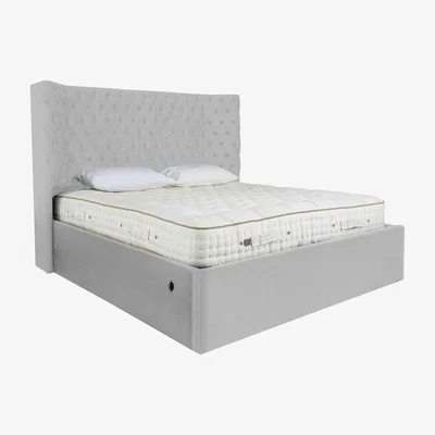 Furniture Village Maximus Electric Ottoman Bed Frame - King Size - Linnet Silver
