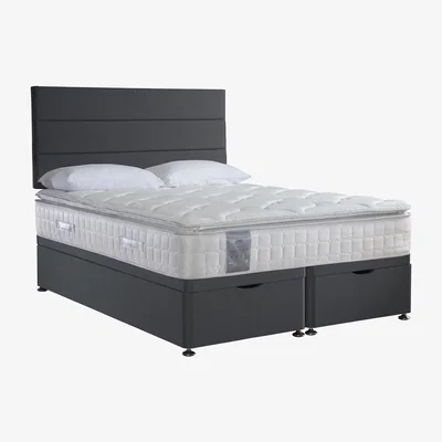 Furniture Village Sealy - Latex Pillow Top 1400 Ottoman Set - King Size - Grey