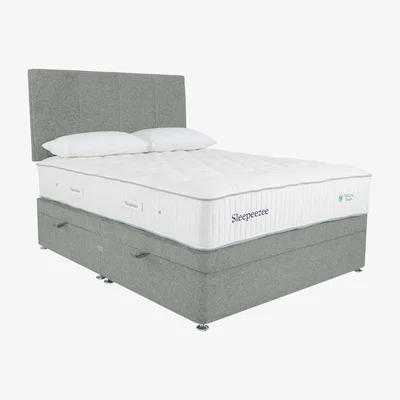 Furniture Village Sleepeezee - Natural Touch 3000 Side Ottoman Divan Set - King Size - Green