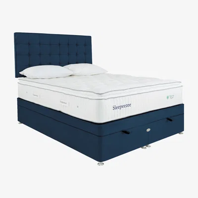 Furniture Village Sleepeezee - Natural Touch 2000 Pillowtop End Ottoman Divan Set - King Size - Blue
