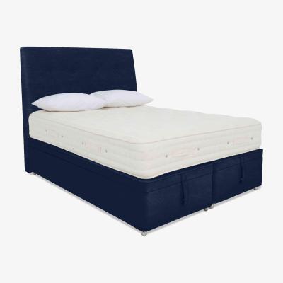 Furniture Village Hypnos - Luxury Firm 1 Ottoman Divan Set - King Size - Premium Royal Navy