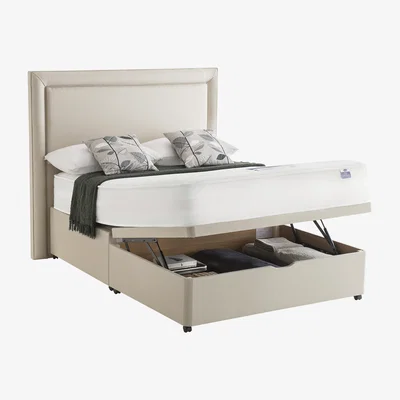 Furniture Village Silentnight - Mirapocket Serenity 1200 Memory Half Ottoman Divan Set - King Size - Beige