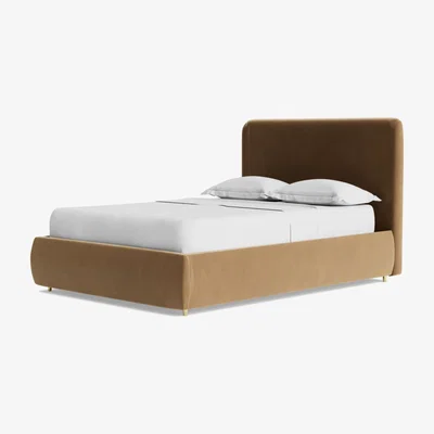 Habitat Swoon Brockham Velvet Kingsize Ottoman Bedframe - Biscuit