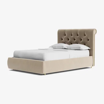 Habitat Swoon Winston Velvet Kingsize Ottoman Bedframe - Taupe