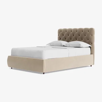 Habitat Swoon Burbage Velvet Kingsize Ottoman Bedframe - Taupe