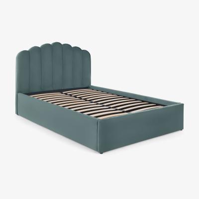 Made.com Delia Super King Size Ottoman Storage Bed, Marine Green Velvet