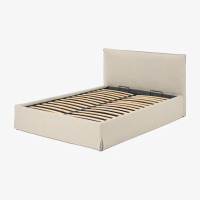 Made.com Orsa Super King Size Bed with Ottoman Storage, Oat Cotton & Linen Mix