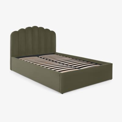 Made.com Delia King Size Ottoman Storage Bed, Sycamore Green Velvet