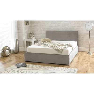Oak&More Sterling Fabric Stone Fabric Ottoman King Size Bed