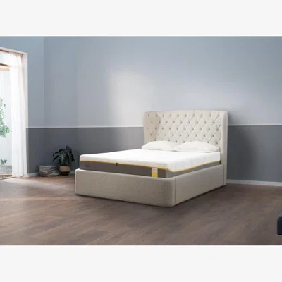 Downtown Tempur Holcot Ottoman Bedframe - Shetland Pebble - 150cm King