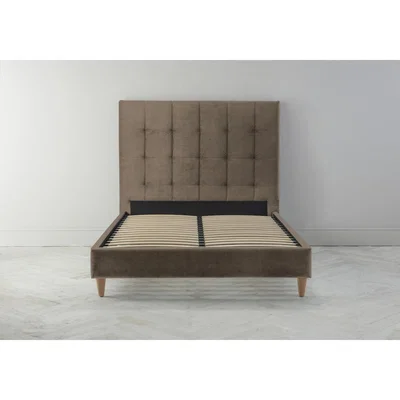 Perch and Parrow Hopper 6' Super King Ottoman Bed Frame in Saddle Brown