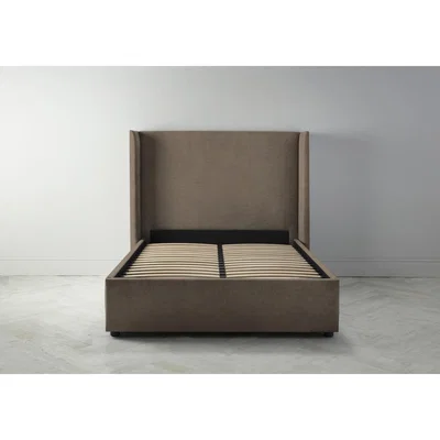 Perch and Parrow Suzie 5' King Ottoman Bed Frame in Saddle Brown