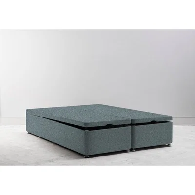 Perch and Parrow Desmond 6' Super-King Size Storage Divan in Caspian Blue