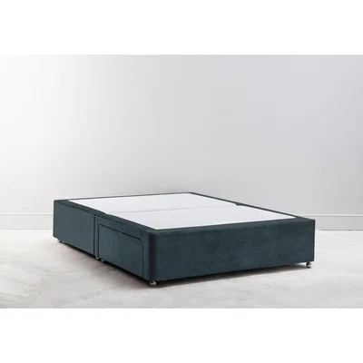 Perch and Parrow Cook 5' King Size Divan in Denim Blue