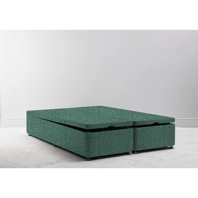 Perch and Parrow Desmond 5' King Size Storage Divan in Turtle Green