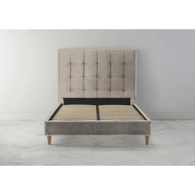 Perch and Parrow Hopper 5' King Ottoman Bed Frame in Chantilly Cream