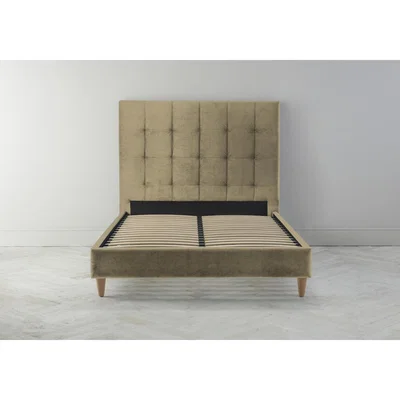 Perch and Parrow Hopper 5' King Ottoman Bed Frame in Trombone Yellow
