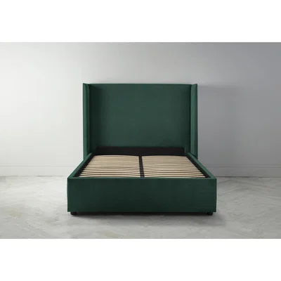 Perch and Parrow Suzie 5' King Ottoman Bed Frame in Ocean Reef