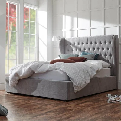 The Range Dakota Storage Ottoman Bed Frame - Platinum / King