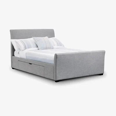 The Range King Size Capri Bed With Drawers - Light Grey  - Light Grey