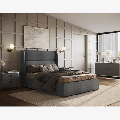 The Range Rumba Ottoman Bed Grey Kingsize - Grey