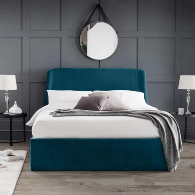 The Range Frida Storage Ottoman Kingsize Bed - Teal - Teal