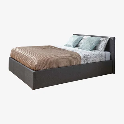 The Range End Lift Ottoman Bed   - Grey Hopsack / King
