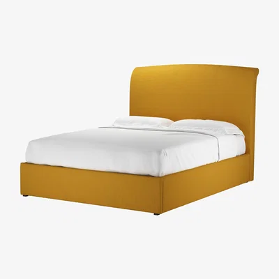 Sofa.com Thea King Ottoman Bed in Mango Brushed Linen Cotton - sofa.com