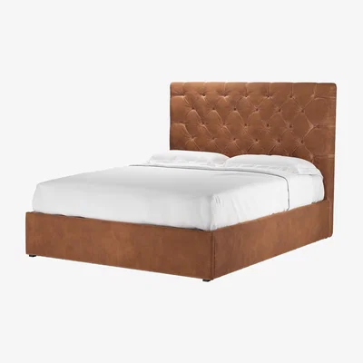 Sofa.com Rosalie 130cm King Ottoman Bed in Cinnamon Smart Velvet - sofa.com