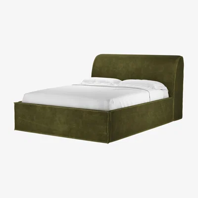 Sofa.com Charlie King Ottoman Bed in Meadow Smart Velvet - sofa.com