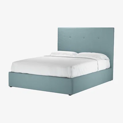 Sofa.com Avery 130cm King Ottoman Bed in Lagoon Brushed Linen Cotton - sofa.com