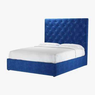 Sofa.com Rosalie 150cm King Ottoman Bed in Cobalt Smart Velvet - sofa.com