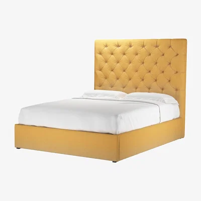 Sofa.com Rosalie 150cm King Ottoman Bed in Ochre Easy Cotton - sofa.com
