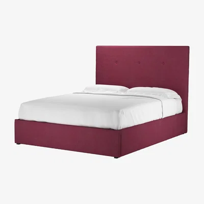 Sofa.com Avery 130cm King Ottoman Bed in Boysenberry Brushed Linen Cotton - sofa.com