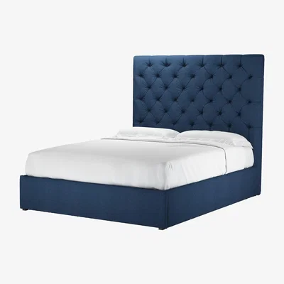 Sofa.com Rosalie 150cm King Ottoman Bed in Washed Indigo Easy Cotton - sofa.com
