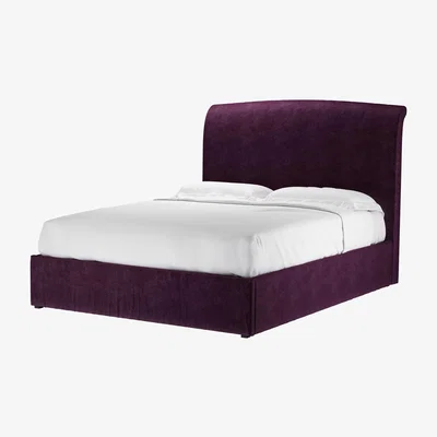 Sofa.com Thea King Ottoman Bed in Plum Smart Velvet - sofa.com