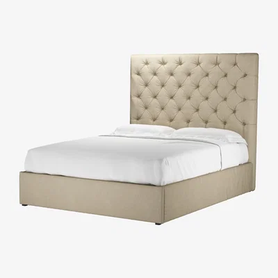 Sofa.com Rosalie 150cm King Ottoman Bed in White Sands Soft Chenille - sofa.com