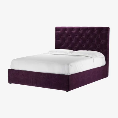 Sofa.com Rosalie 130cm King Ottoman Bed in Plum Smart Velvet - sofa.com