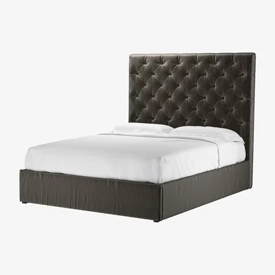 Sofa.com Perfectly pristine Rosalie 150cm King Ottoman Bed in Elephant Cotton Matt Velvet - sofa.com