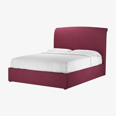 Sofa.com Thea King Ottoman Bed in Boysenberry Brushed Linen Cotton - sofa.com
